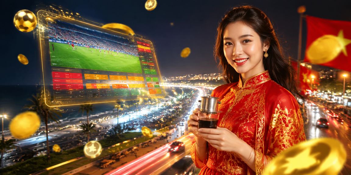 Người dùng tại Phan Thiết xem kèo cá cược trong quán cà phê buổi sáng